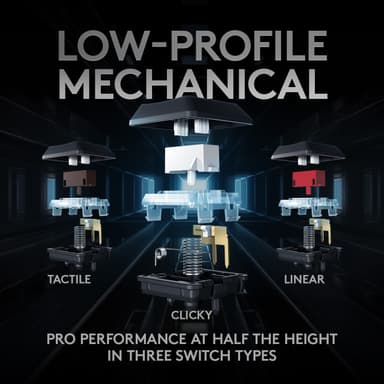 Logitech G915 Lightspeed pelinäppäimistö (GL Clicky kytkimet)