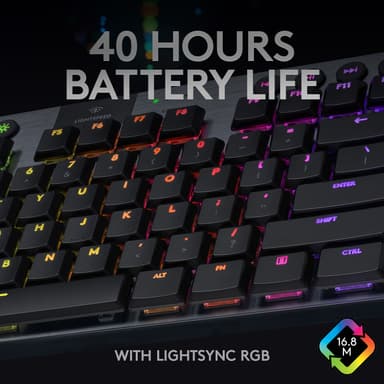 Logitech G915 Lightspeed pelinäppäimistö (GL Clicky kytkimet)