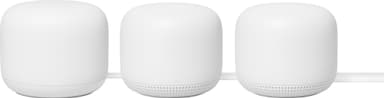 Google Nest WiFi Router + 2x Point (reititin + 2 verkon laajenninta)