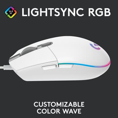 Logitech G203 Lightsync pelihiiri (valkoinen)