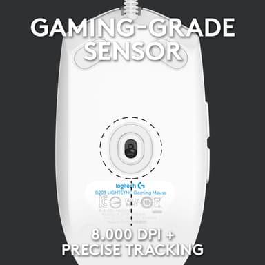Logitech G203 Lightsync pelihiiri (valkoinen)