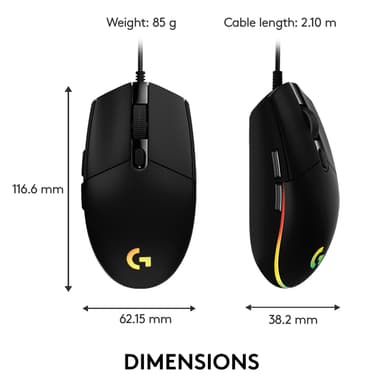 Logitech G203 Lightsync pelihiiri (musta)