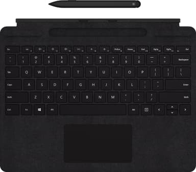 Surface Pro X Type Cover ja Surface Slim Pen (musta)