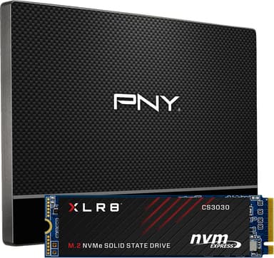 PNY CS 900 SSD (960 GB) + PNY XLR8 CS3030 M.2 NVMe SSD (1 TB)