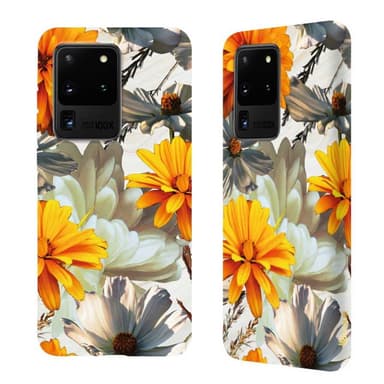 Ympäristöystävällinen painettu Samsung Galaxy S20 Ultra Kotelo - Orange Floral