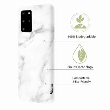 Ympäristöystävällinen painettu Samsung Galaxy S20+ Kotelo - White Marble