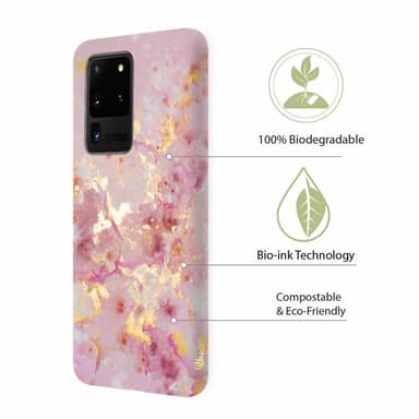 Ympäristöystävällinen painettu Samsung Galaxy S20 Ultra Kotelo - Pink Marble