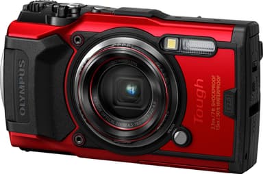 Olympus Tough TG-6 digikamera + tarvikkeet (punainen)