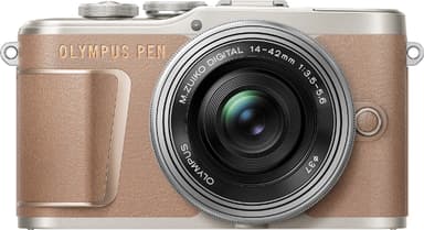 Olympus Pen E-PL10 järjestelmäkamera (ruskea)