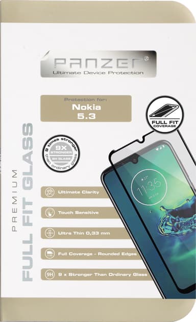 Panzer Full-Fit Nokia 5.3 näytönsuoja (musta)