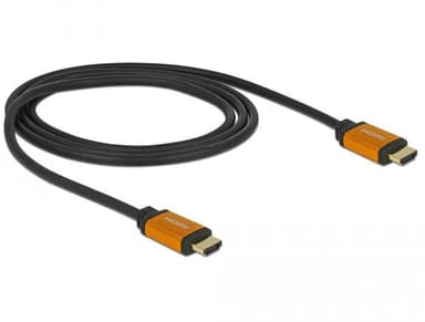 DeLock 85727 HDMI High Speed Kaapeli 1 m, 8K 60 Hz, 7680x 4320, Dynamic HDR, 48 Gb/s, eARC pelitila VVVR, puhdasta kuparia 99,99 %