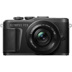 Olympus Pen E-PL10 järjestelmäkamera + kaulahihna (musta)