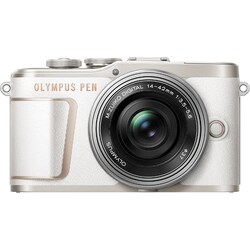 Olympus Pen E-PL10 järjestelmäkamera + kaulahihna (valkoinen)