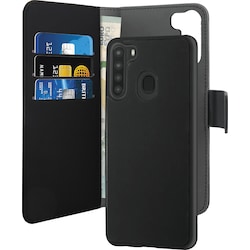 Puro 2in1 lompakkokotelo Samsung Galaxy A21 (musta)