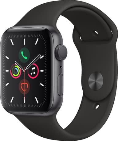 Apple Watch Series 5 44mm (tähtiharmaa/musta urheiluranneke)