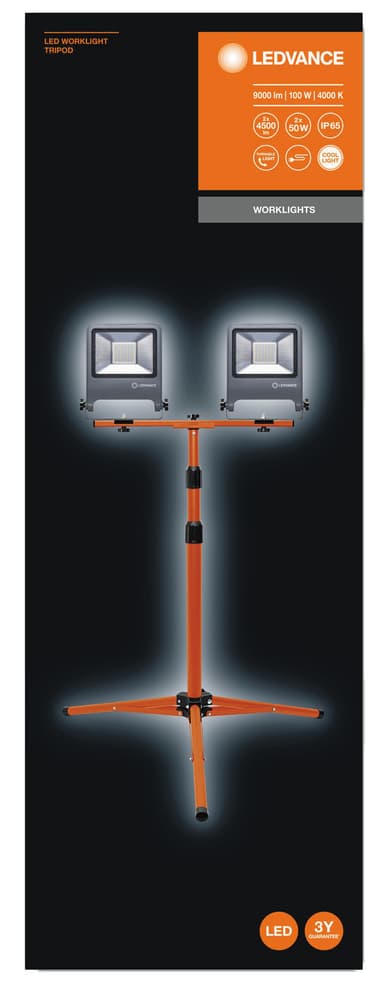Ledvance LED kolmijalallinen työvalaisin 2x50 W