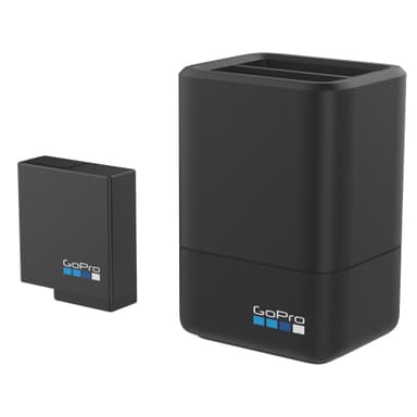 GoPro kahden akun laturi + akku (Hero 5/ Hero 6)