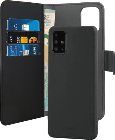 Puro 2in1 lompakkokotelo Samsung Galaxy A71 (musta)