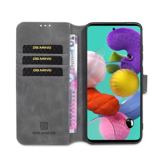 DG-Ming Lompakkokotelo 3-kortti Samsung Galaxy A51 (SM-A515F)  - harma