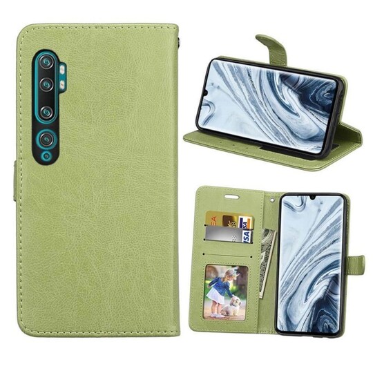 Lompakkokotelo 3-kortti Xiaomi Mi Note 10 Pro  - vihreä