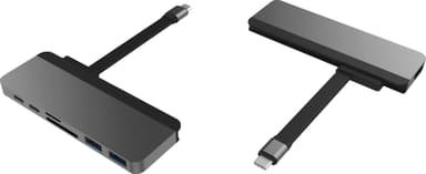 Hyperdrive 7-in-2 Duo telakka MacBook (tähtiharmaa)