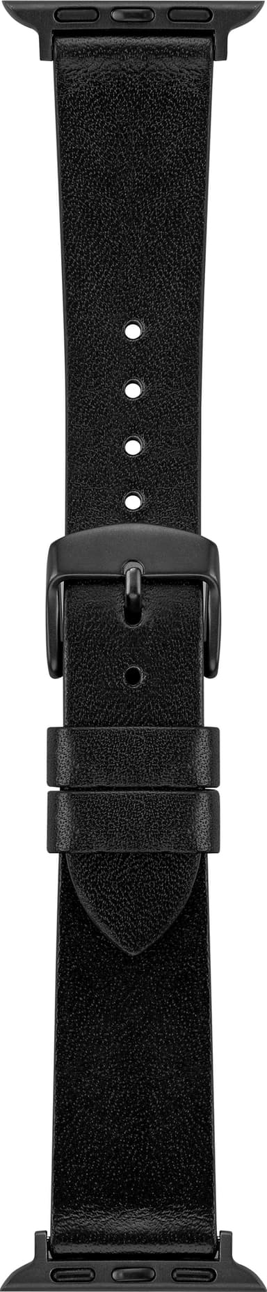 Sandstrøm Apple Watch nahkaranneke 38/40/41 mm (musta)