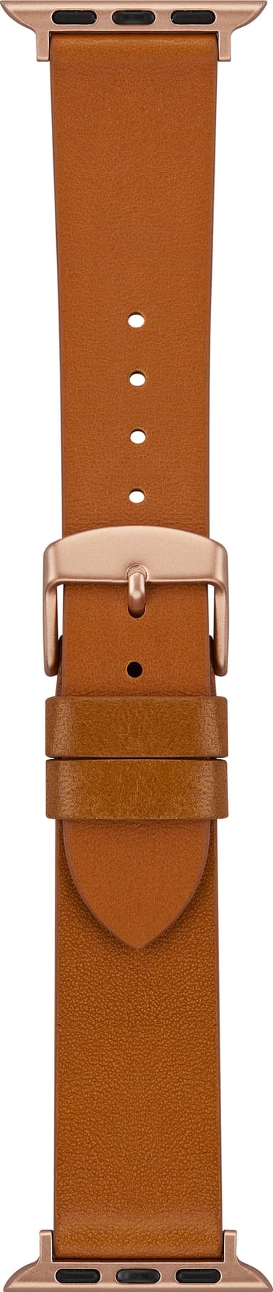 Sandstrøm Apple Watch nahkaranneke 38/40/41 mm (keltaisenruskea)