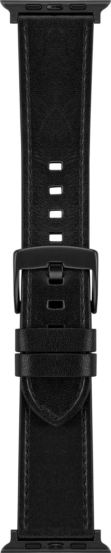 Sandstrøm Apple Watch nahkaranneke 42/44/45/49 mm (musta)