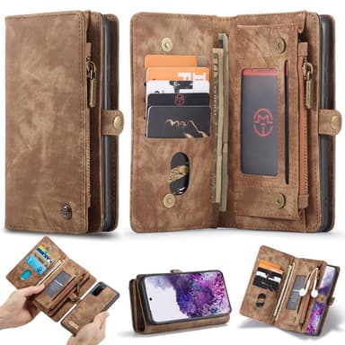 Samsung Galaxy S20 CASEME Irrotettava 2-in-1 kotelo - Ruskea