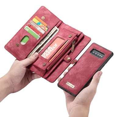 Samsung Galaxy S10 CASEME Irrotettava 2-in-1 kotelo - Punainen