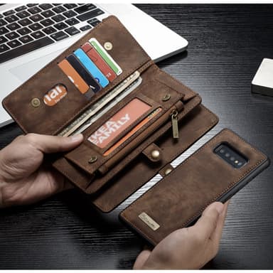 Samsung Galaxy S10 CASEME Irrotettava 2-in-1 kotelo - Ruskea