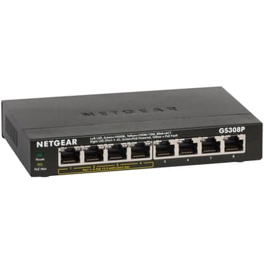 Netgear GS308P 8-porttinen PoE kytkin