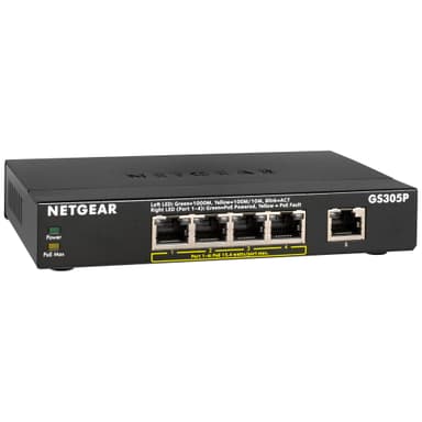 Netgear GS305P 5-porttinen PoE kytkin