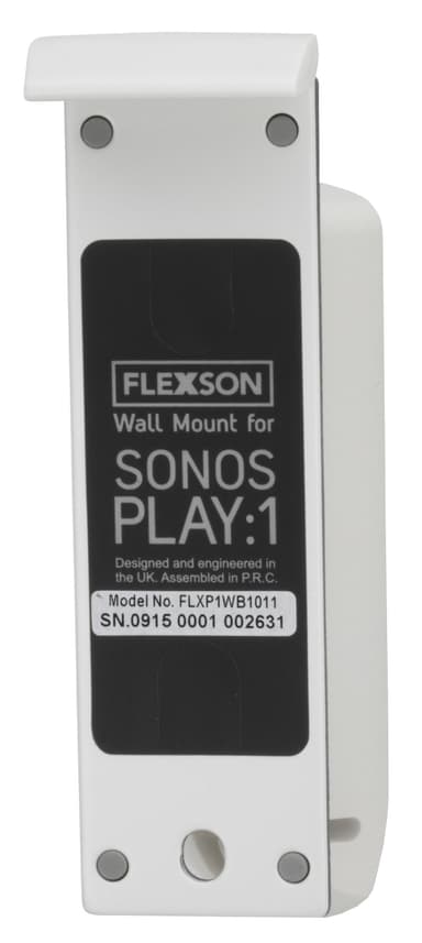 Flexson seinäteline Sonos PLAY:1 kaiuttimelle (valk.)