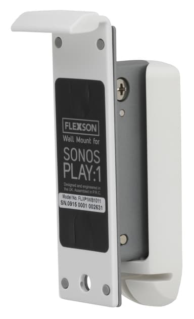 Flexson seinäteline Sonos PLAY:1 kaiuttimelle (valk.)