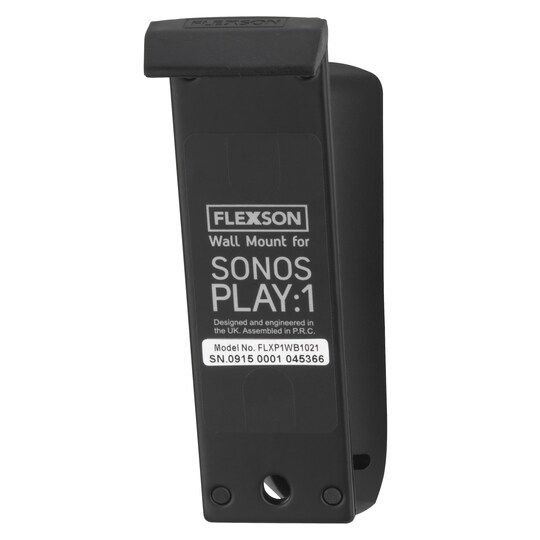 Flexson seinäteline Sonos PLAY:1 kaiuttimelle (musta)