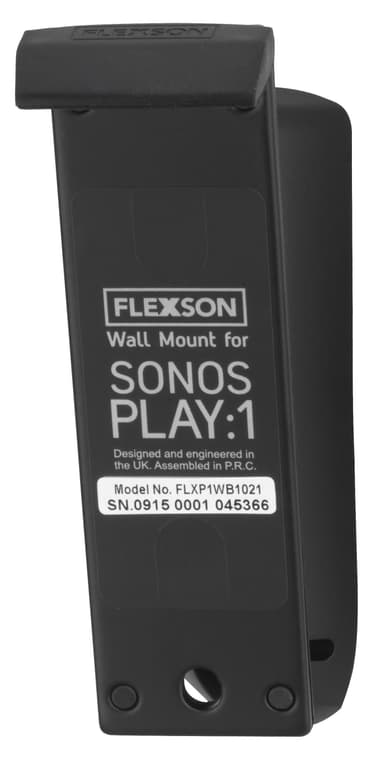 Flexson seinäteline Sonos PLAY:1 kaiuttimelle (musta)