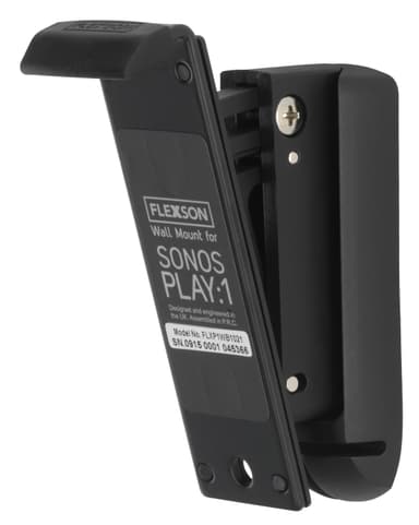 Flexson seinäteline Sonos PLAY:1 kaiuttimelle (musta)