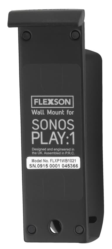 Flexson seinäteline Sonos PLAY:1 kaiuttimelle (musta)