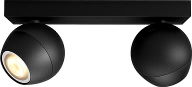 Philips Hue White Ambiance Buckram spottivalot (musta/2x 5,5 W GU10)