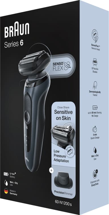 Braun Series 6 parranajokone BRA60N1200S (harmaa)