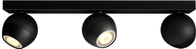 Philips Hue White Ambiance Buckram spottivalot (musta/3x 5,5 W GU10)