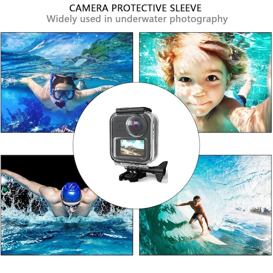 GoPro Max Action -kameran vedenpitävä kotelo musta / läpinäkyvä