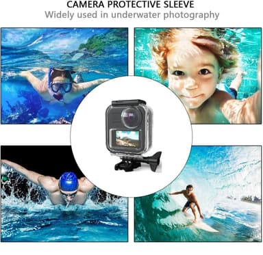 GoPro Max Action -kameran vedenpitävä kotelo musta / läpinäkyvä