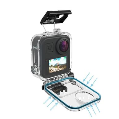 GoPro Max Action -kameran vedenpitävä kotelo musta / läpinäkyvä
