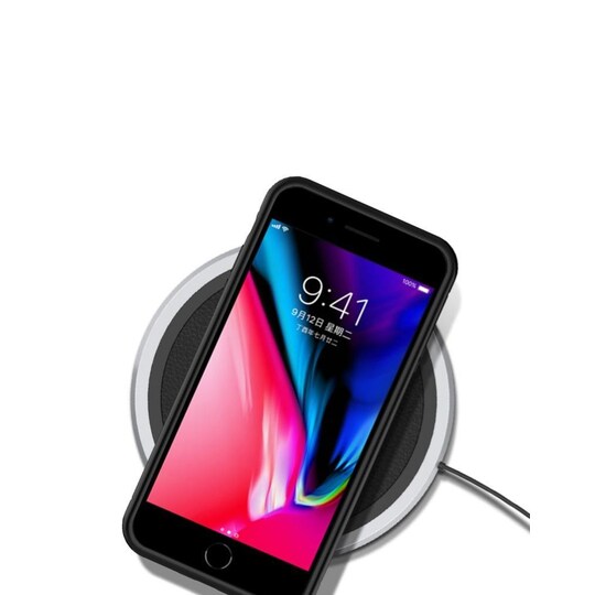 Magneettikuori, kaksipuolinen karkaistu lasi - iPhone 7 ja 8 - Musta