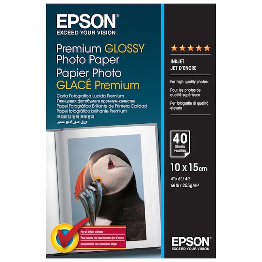 Epson Premium Glossy valokuvapaperi A6 (40 arkkia)