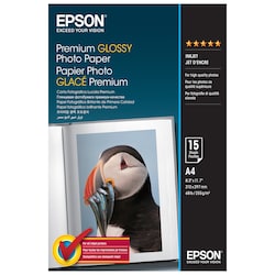 Epson Premium Glossy valokuvapaperi A4 (15 arkkia)