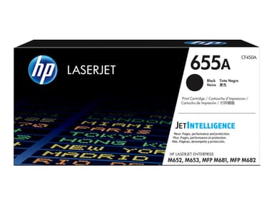 HP 655A - black - original - LaserJet - toner cartridge (CF450A)
