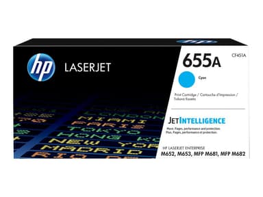 HP 655A - cyan - original - LaserJet - toner cartridge (CF451A)